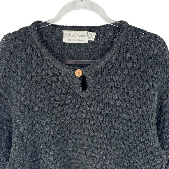 Patrick Malin Sweater Mens M Pure Wool Donegal Ireland Thick Chunky Fisherman - Picture 4 of 16